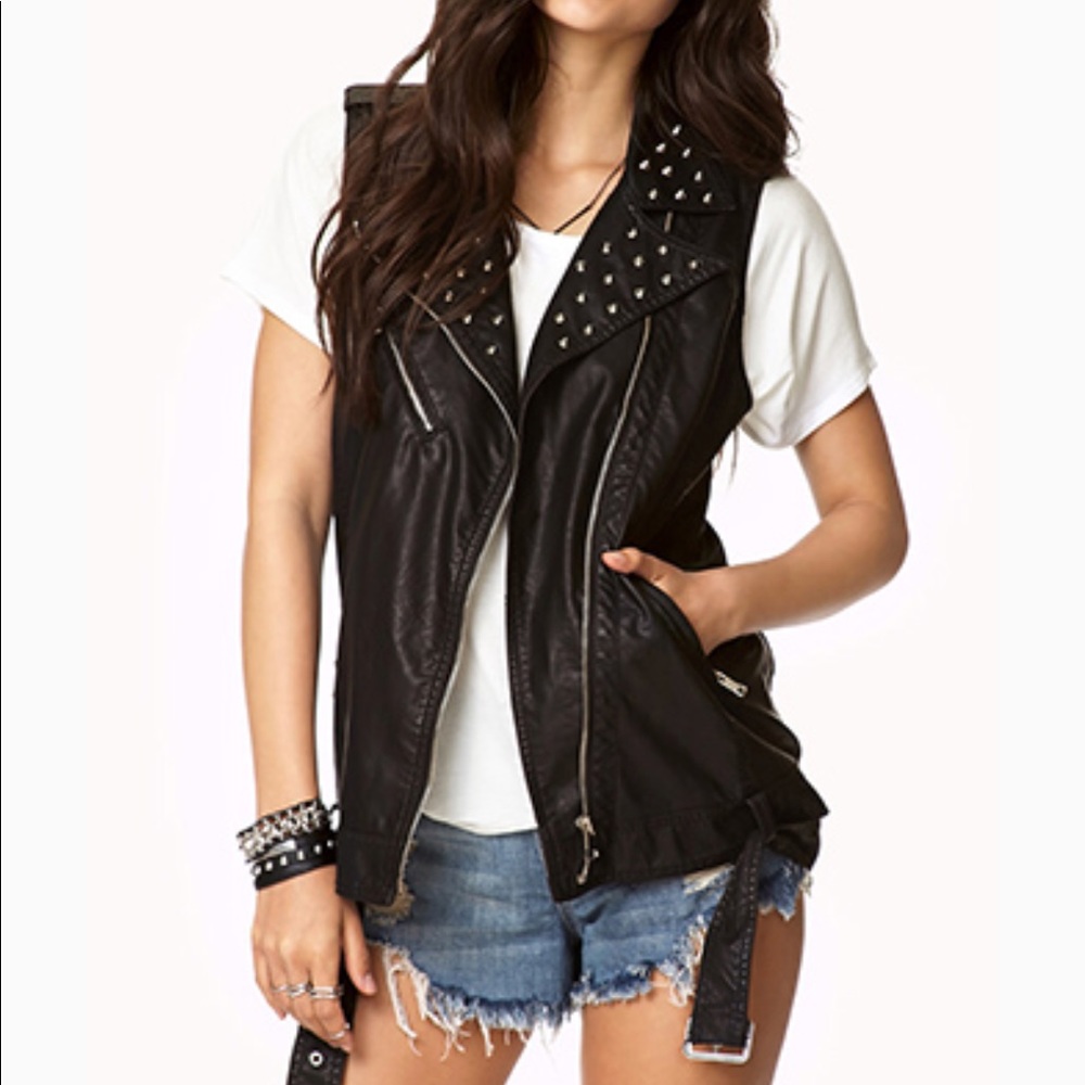 EUC Faux Leather Vest